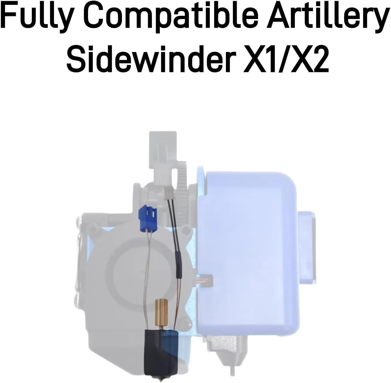 For Artillery Sidewinder X1 X2 Genius Upgrade Hotend Kit,With Heater Cartridge Thermistor All Metal Throat Volcano Nozzle Heating Block Silicone Socks Printer Accessories image number 5