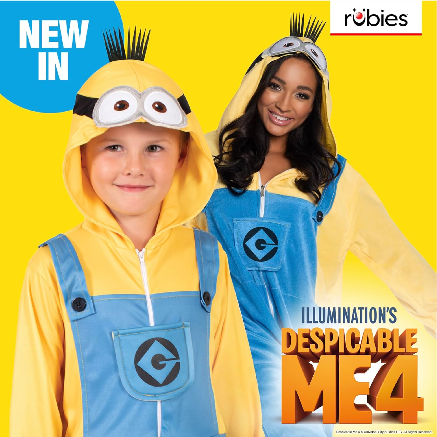 Rubies Official Illumination'S Despicable Me 4, Minion Tim Unisex Onesie, Adult Fancy Dress image number 6