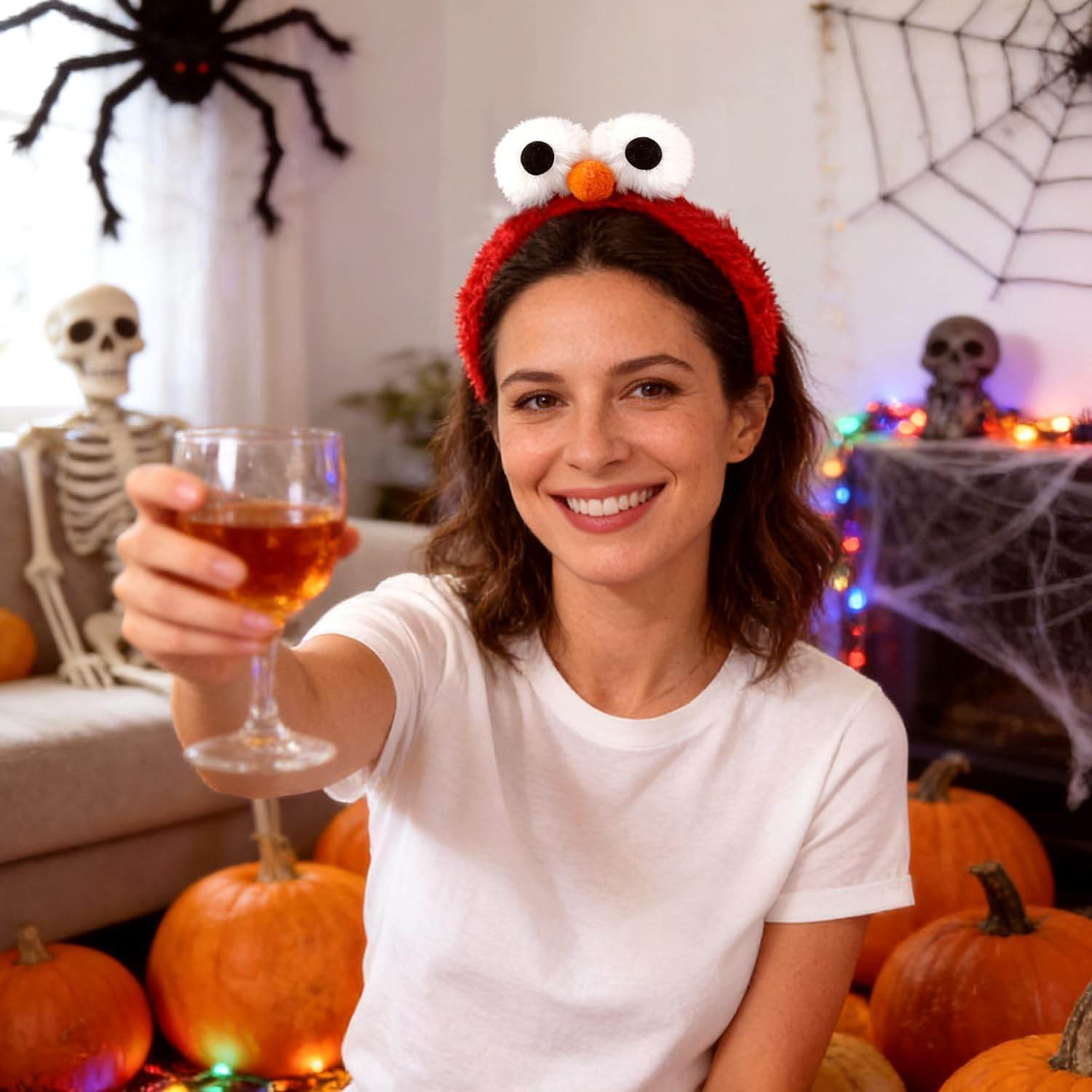 Meleager Women'S Carnival Headband, Monster Plush Headband, Red Funny Hair Accessories, Large Eyes Hair Accessories, for Carnival, Theme Party, Cosplay image number 5