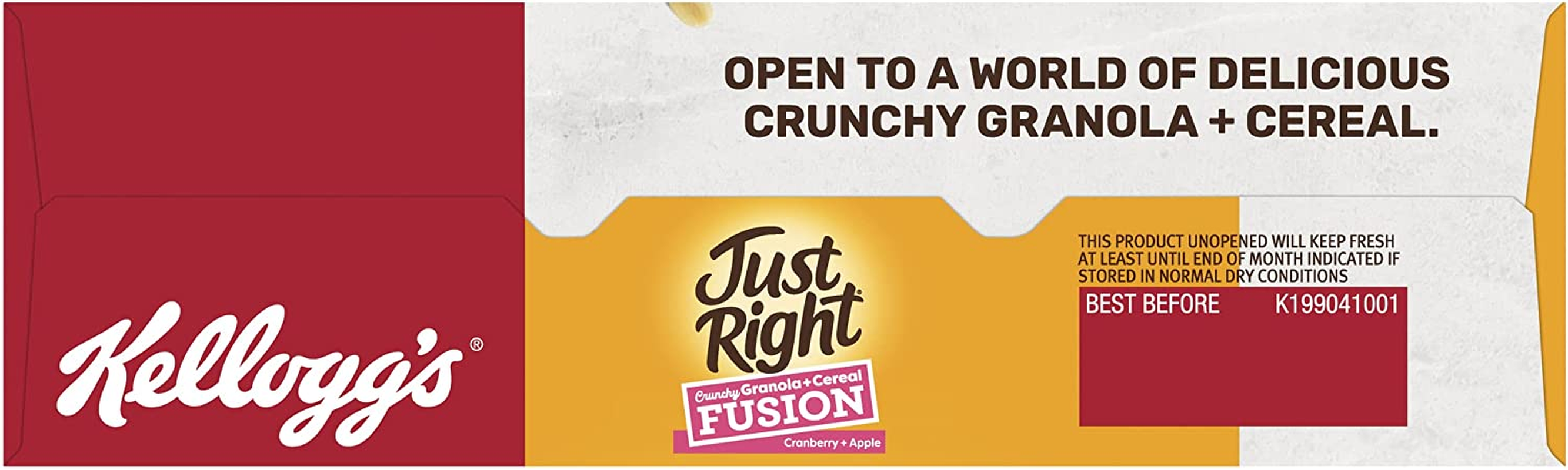 Kellogg'S Just Right Crunchy Granola Cereal Fusion, Cranberry and Apple, 400G image number 2