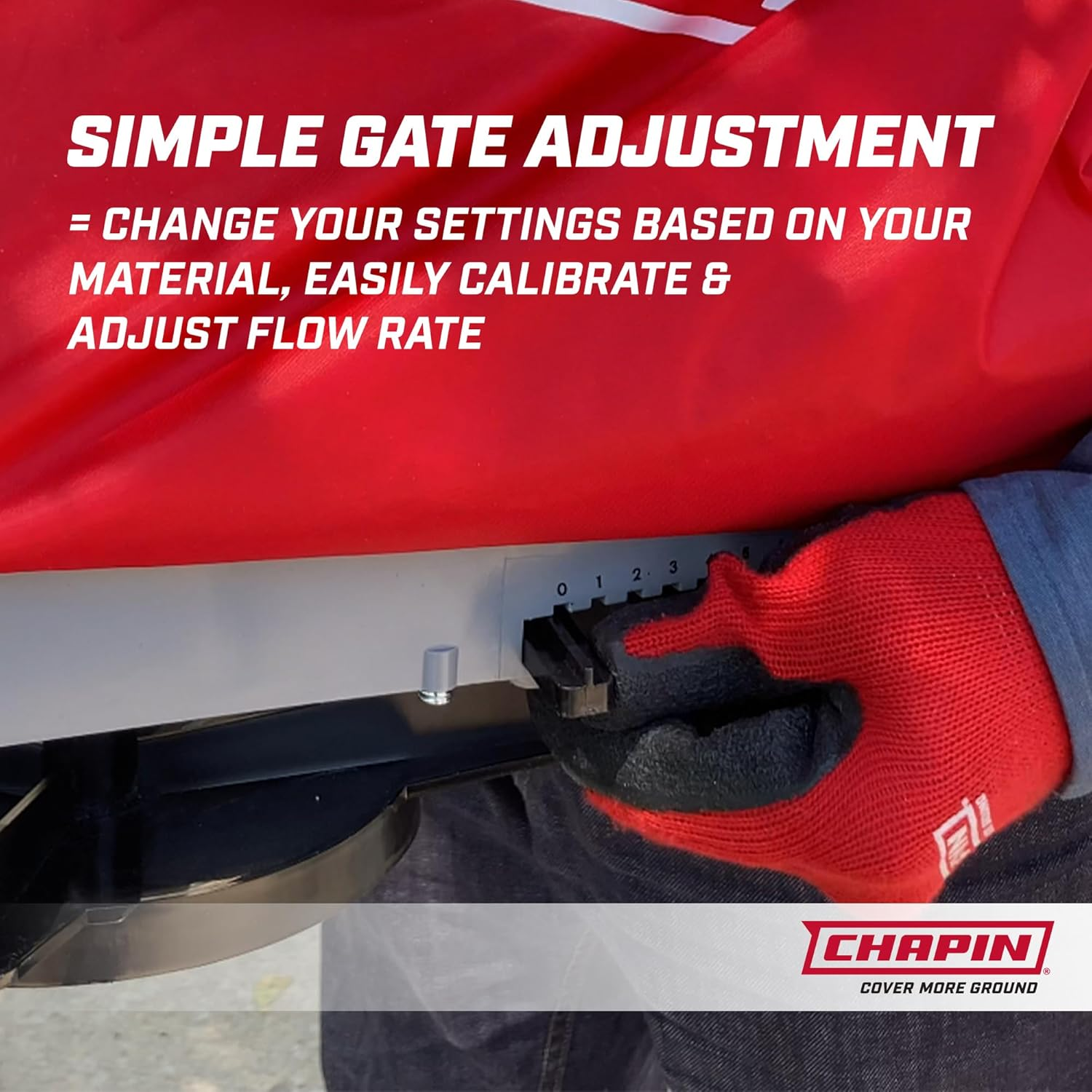 Chapin 84700A 25-Pound Professional Handheld Bag Seed Spreader with Waterproof Bag, Enclosed Gears, Rear Baffle, Adjustable Shoulder Strap and Multiple Spread Options, Red, 1.0 Count image number 2