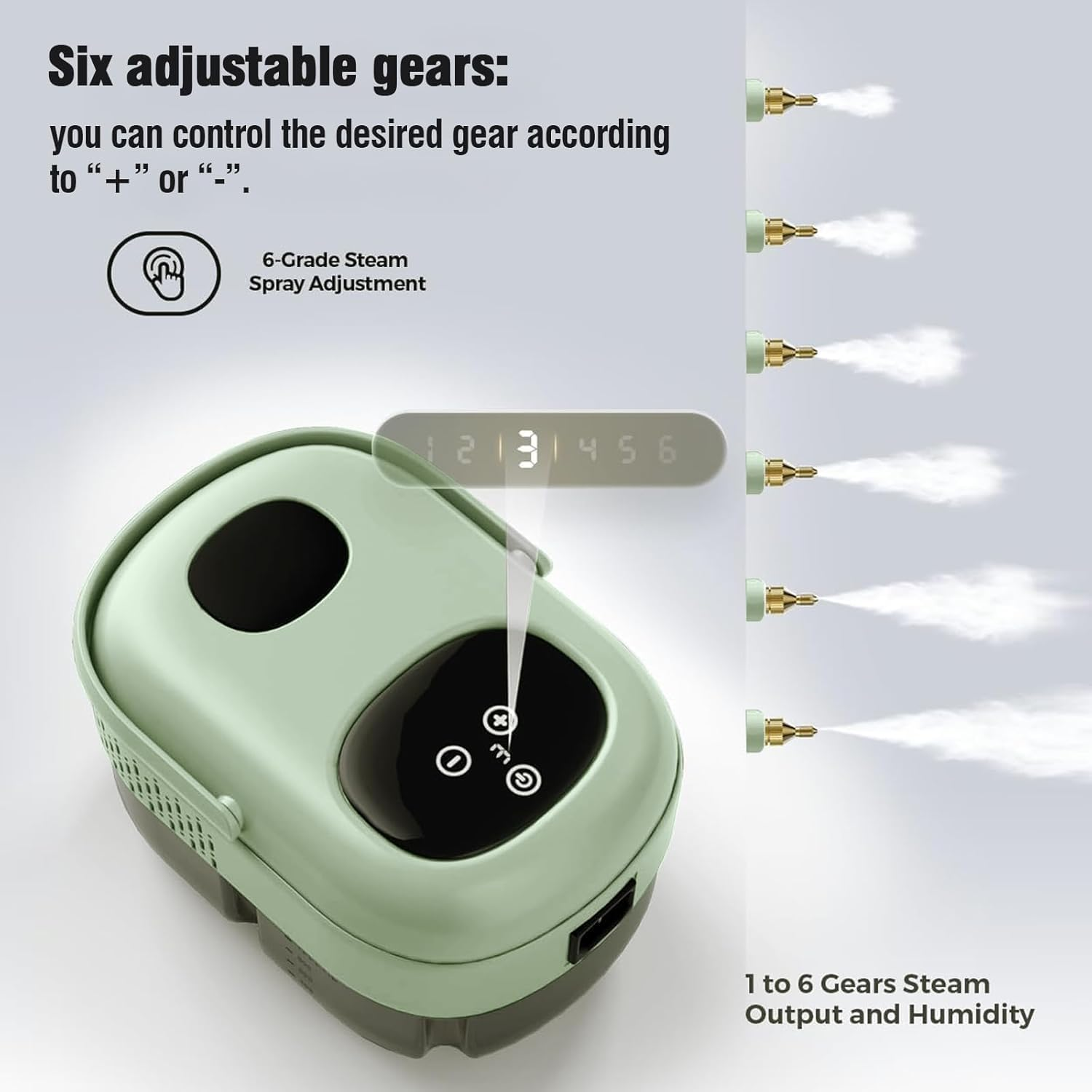 2500W High Pressure Steam Cleaner,Household Handheld Steam Cleaner Machine, Electric Steam Cleaner for Kitchen,Automotive Furniture and Floor Cleaning (Green) (Green) - Green image number 1