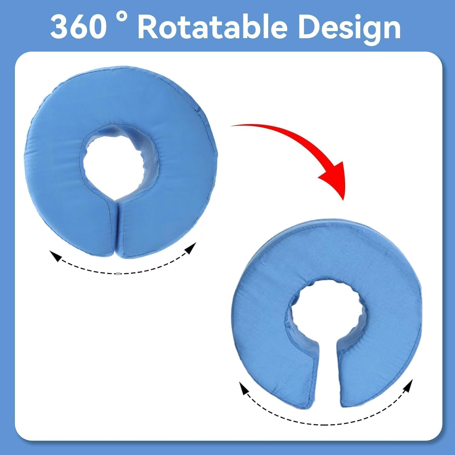 2 PCS Foot Elevation Pillows, Blue Hand Ankle Foam Cushion Leg Hand Lifting Pillow Stabilizer with Ankle Heel Elevator Wedges Foot Support Pillow image number 5