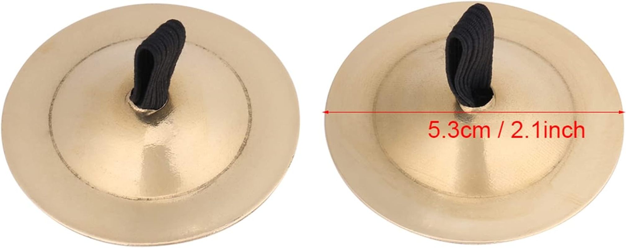 2Pcs Finger Cymbals, Belly Dancing Finger Cymbals Brass Finger Dance Zills Musical Instrument for Dancer Party, Single Hand Operation Only