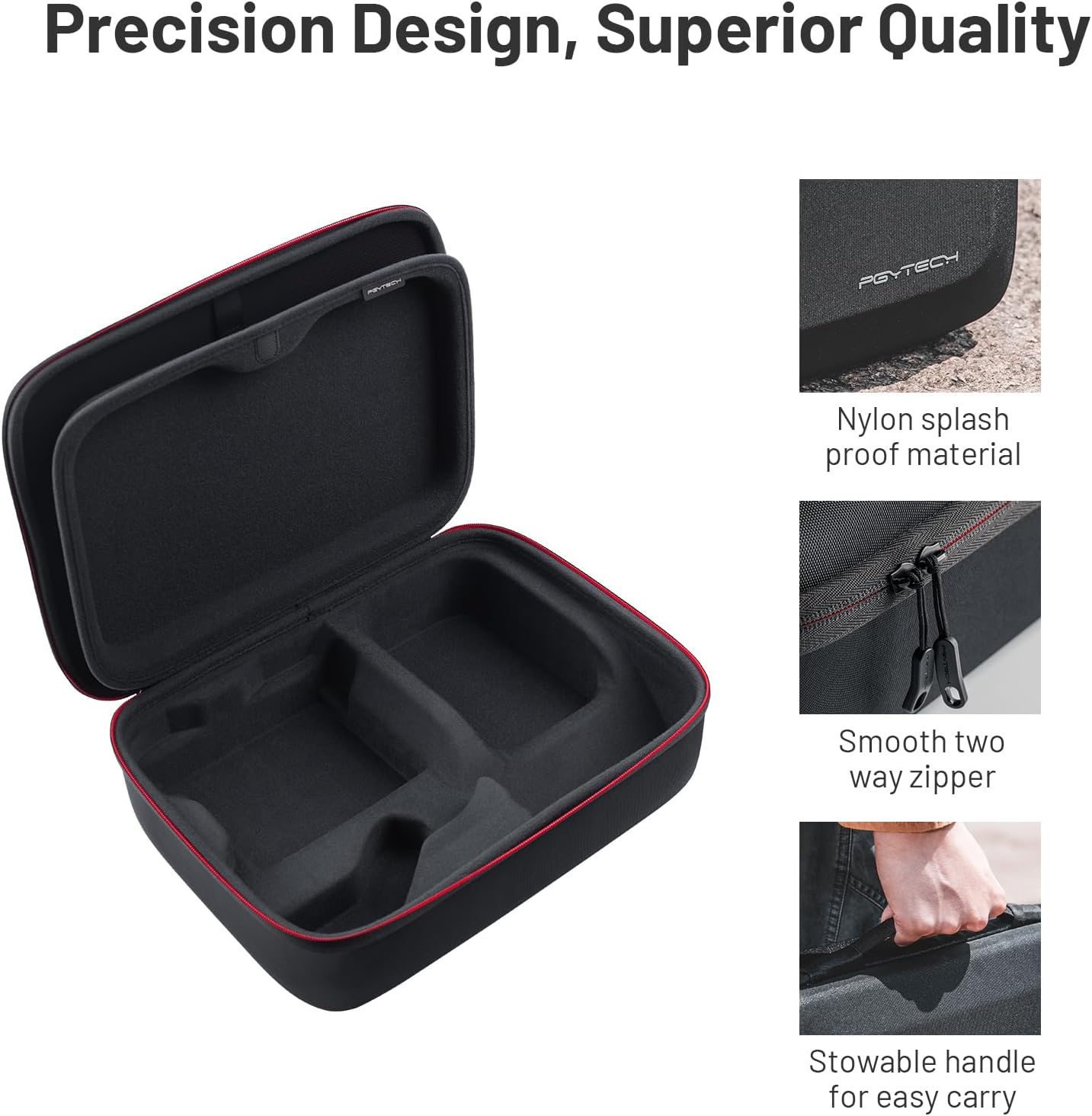 PGYTECH Carrying Case for DJI Avata 2, Portable Backpack Hard Pouch Waterproof Travel Bag, Compatible with Goggles 3 / FPV Remote Controller 3 / RC Motion 3 image number 2