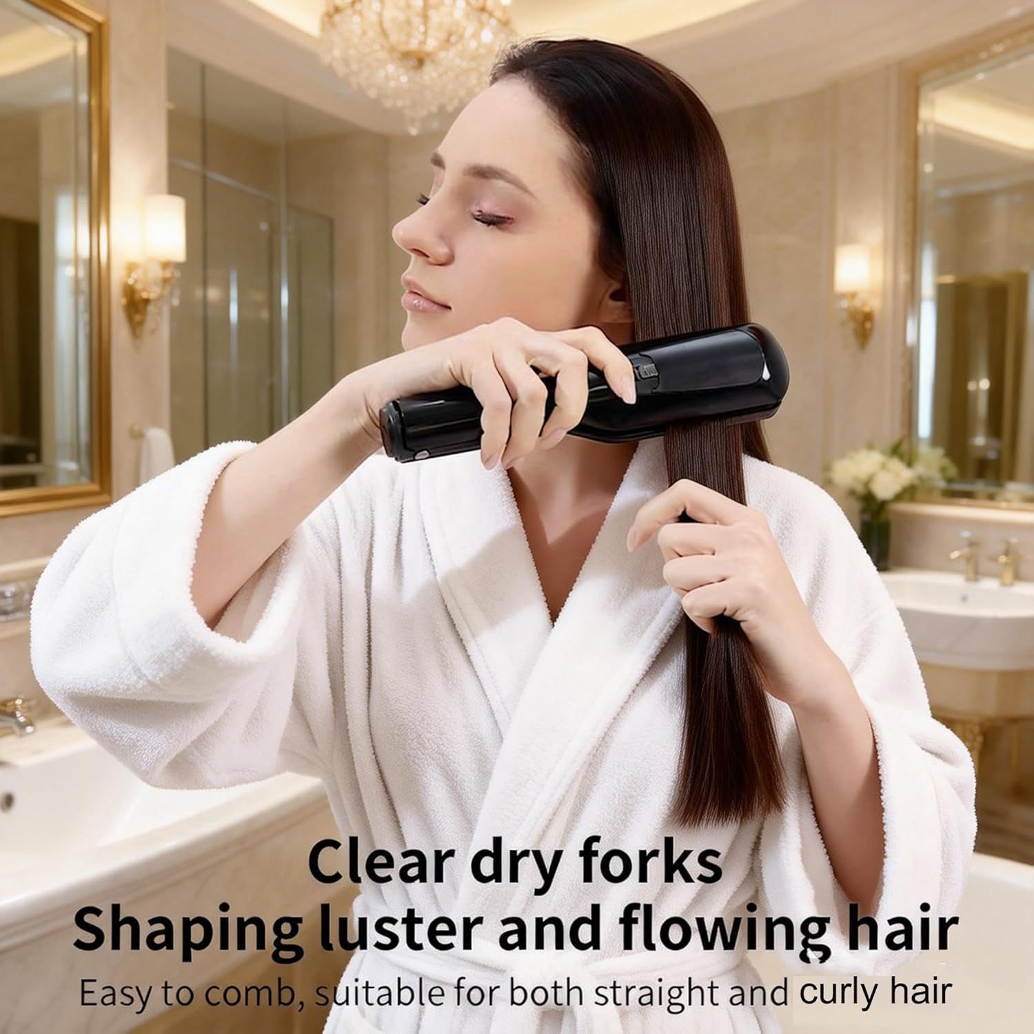 Frafuo Split Ender Cordless Split End Hair Trimmer Hair Repair Electric Tool for Split Ends, Damaged Hair Trimmer for Broken, Dry, Brittle and Frizzy Split Ends, Men & Women Hair Products for Personal Care - Black image number 1