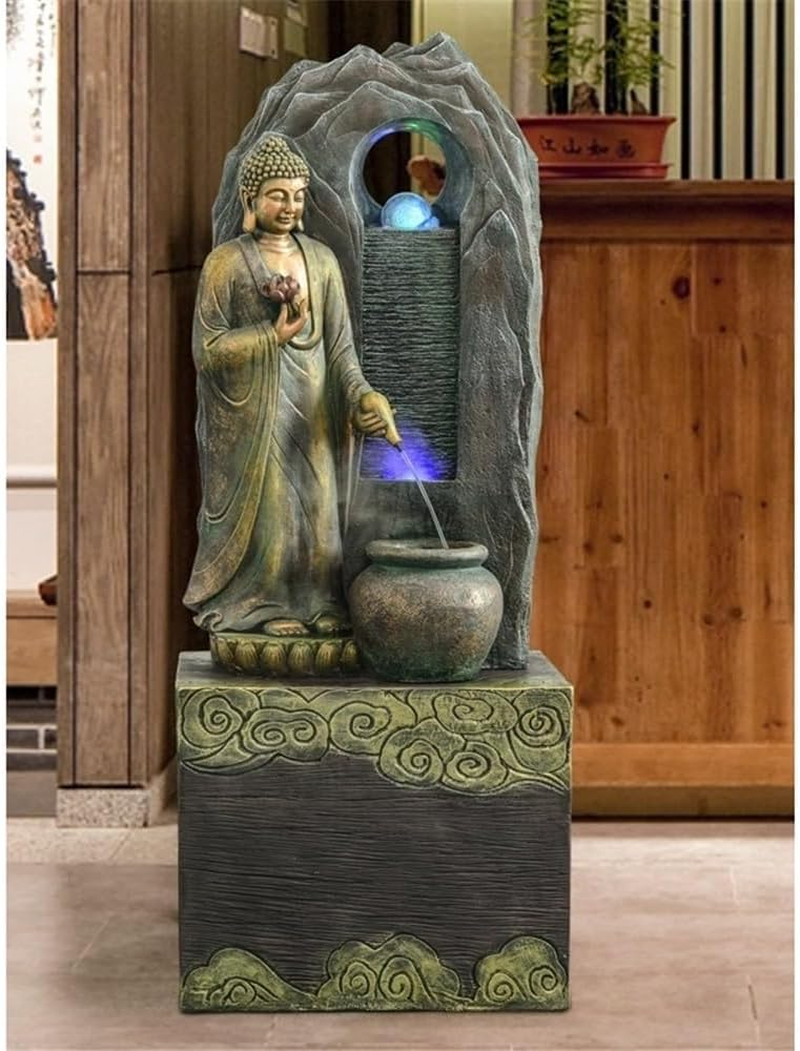 Outdoor Fountain Fortune-Attracting Water Fountain Floor-Standing Ornaments Circulating Living Room Feng Shui Wheel image number 6