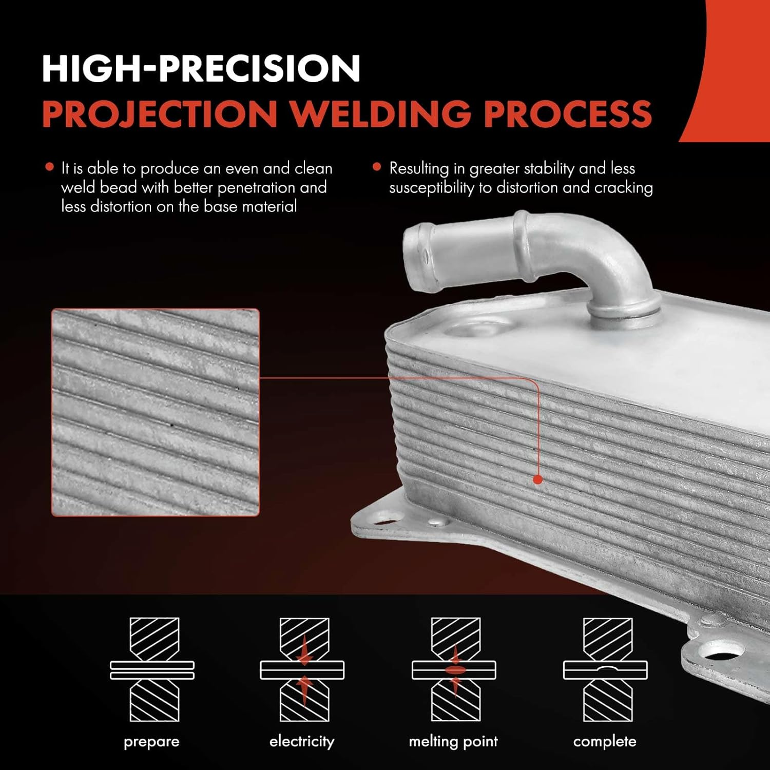 A-Premium Automatic Transmission Oil Cooler Compatible with Volkswagen Jetta 2006-2010/2012-2014 Passat Beetle CC Eos GTI Audi A3 A3 Quattro 2006-2013 image number 6