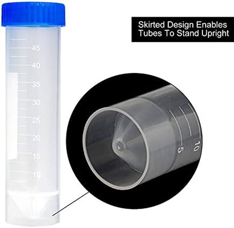 50Ml Plastic Centrifuge Tubes with Screw Cap, Science Plastic Centrifuge Tubes Skirted Conical Bottom 25 Pack Self-Standing Plastic 50Ml Test Tube Polypropylene Conical Tubes with Cap (50PCS) image number 6