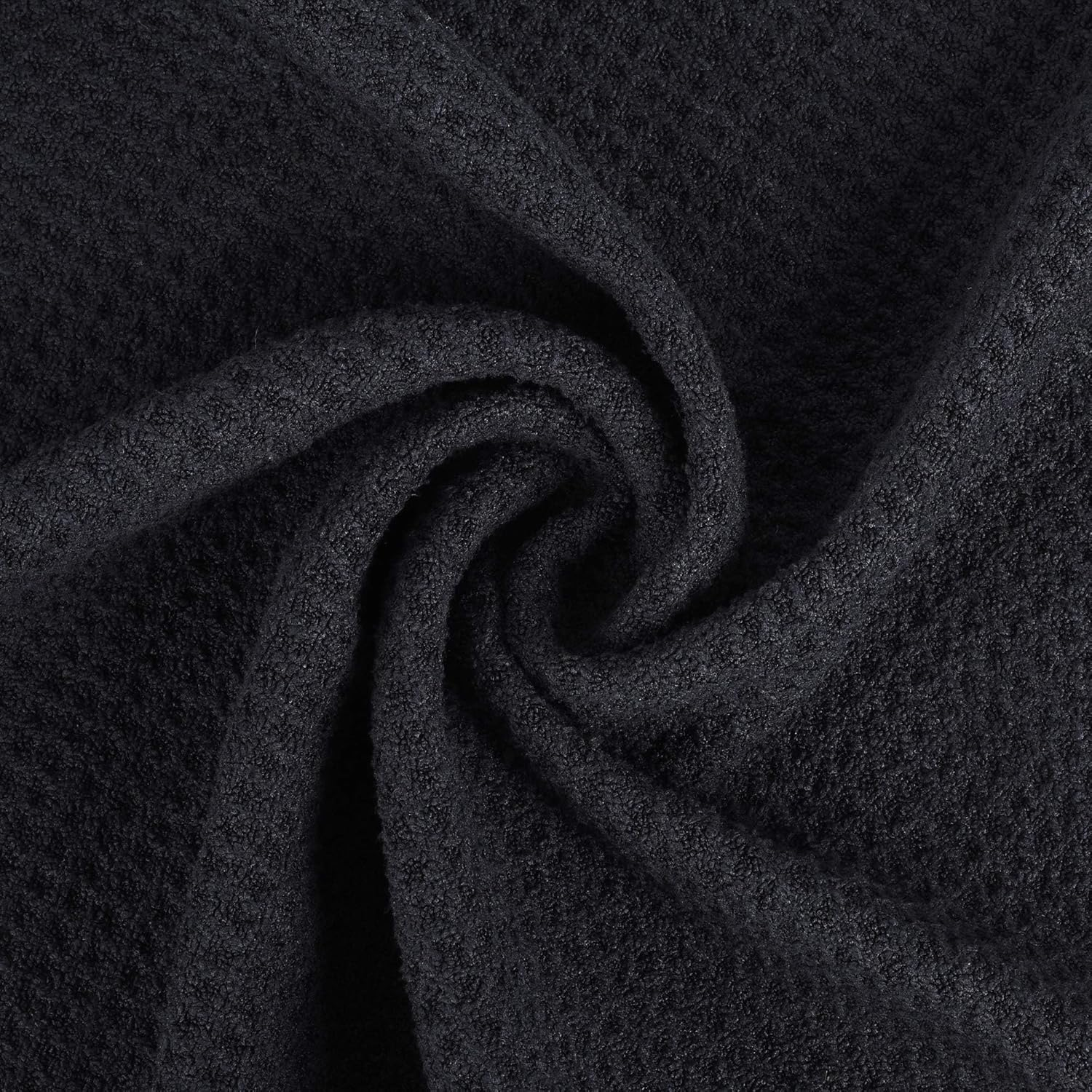 Golf Towel | Tri-Fold Waffle Towels | Premium Microfiber Fabric | Wiith Heavy Duty Carabiner Clip (Black(Red Edge)) image number 3