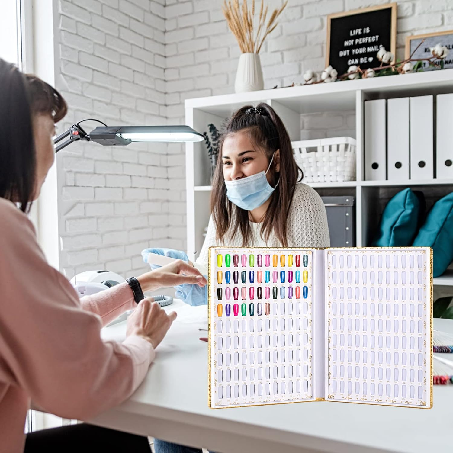 Acycoin2A Professional 216 Nail Colors Chart (Gold) image number 5