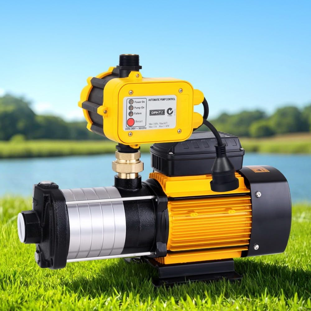 Giantz 2500W Max 6-Stage Garden Water Pump High Pressure Automatic Multi-Stage Irrigation Booster Pump for Rainwater Tank Transfer Sprinkler System Home Farm Lawn Watering External Yellow image number 4