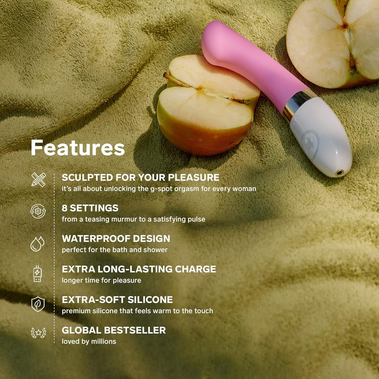 LELO GIGI 2 G Spot Vibrator for Her, Personal Massager, Powerful G Spot Toy with 8 Vibration Patterns, Curved Silent Vibrator for Mind Blowing Fun, Adult Toy, Blue - Blue image number 6