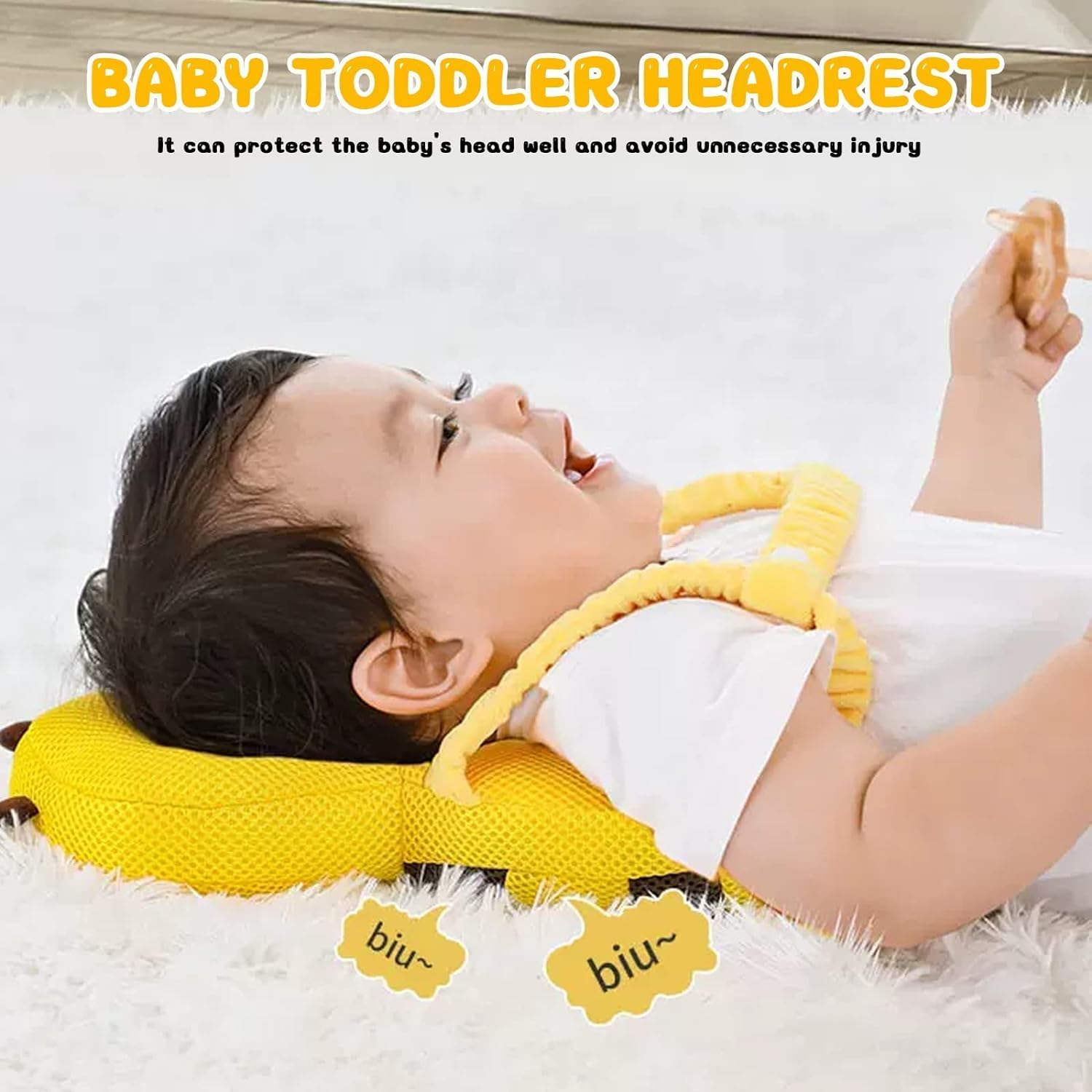 YSHIGUING Baby Head Protector, Adjustable Toddlers Baby Walker Head Protection Head Safety Pad Cushion Backpack, Baby Head and Back Protection for Crawling and Walking image number 4
