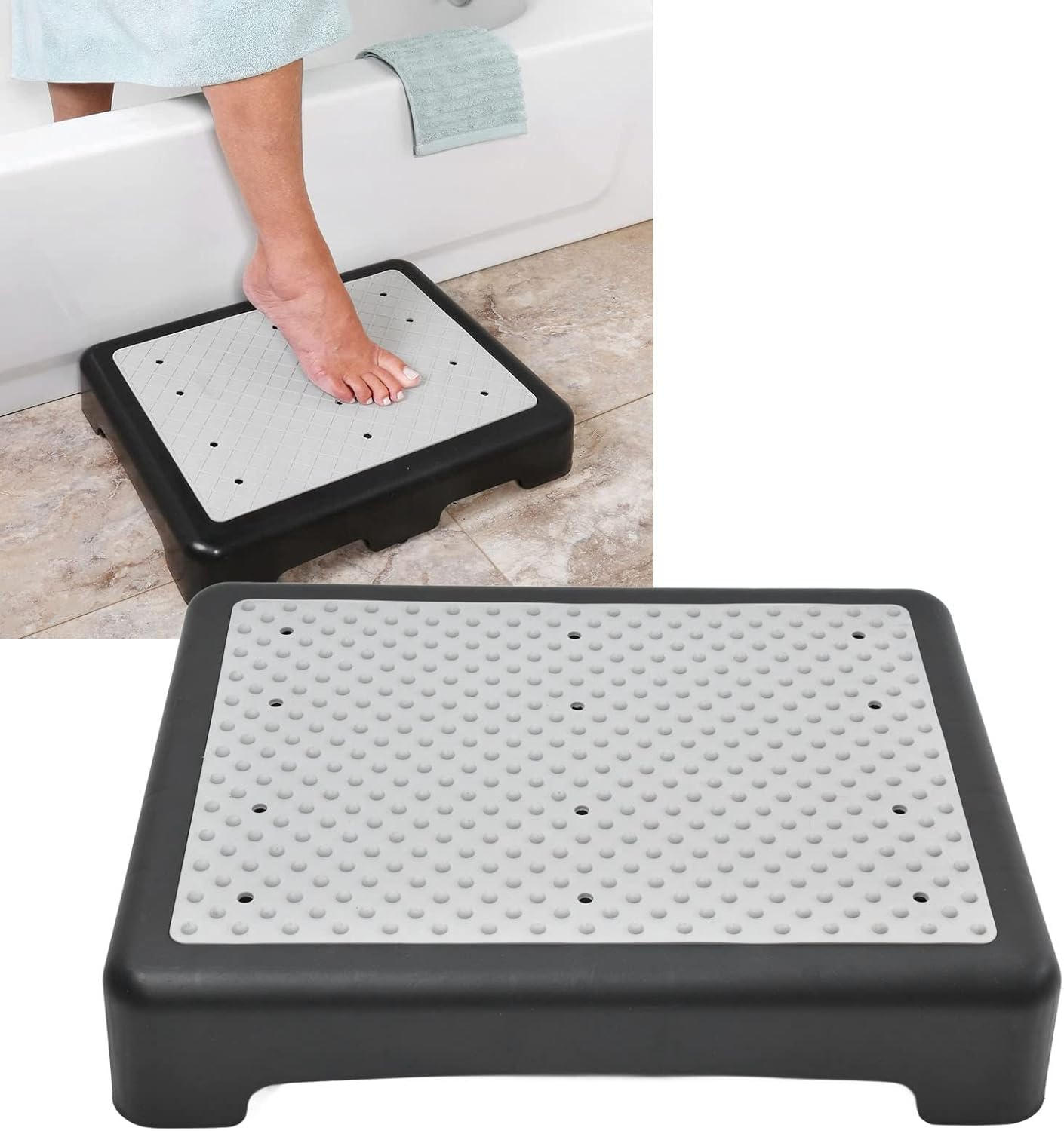 Mobility Step Stool Slip Half Step Stackable Elderly Half Outdoor Riser Stool for Household Garden - Stepstools image number 2