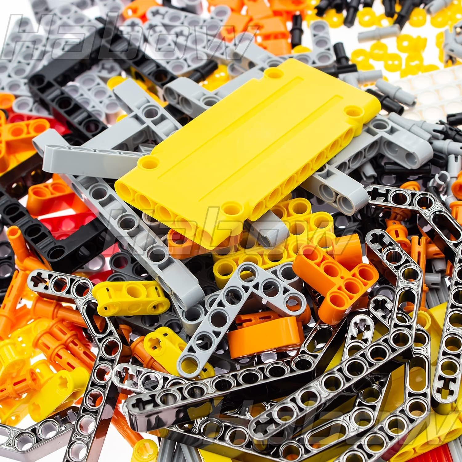 420Pcs Technic Parts - Pin Connector Compatible with , Technic Beam Frame Plate Liftarm Wheels Tire Etc. MOC Replacement Pieces for Toy Building Sets image number 3