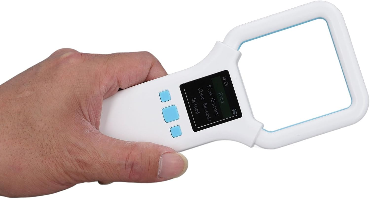 Pet Microchip Scanner Reader, 134.2Khz 125Khz Portable Animal Chip ID Scanner, 500 Data Storage Handheld RFID Dogs ID Chip Tag Scanner for EMID/FDX B / ISO1784/85 image number 3