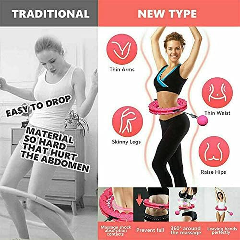 24 Knots Smart Hula Hoop Fitness Detachable Hoops Weight Hoola Hoops