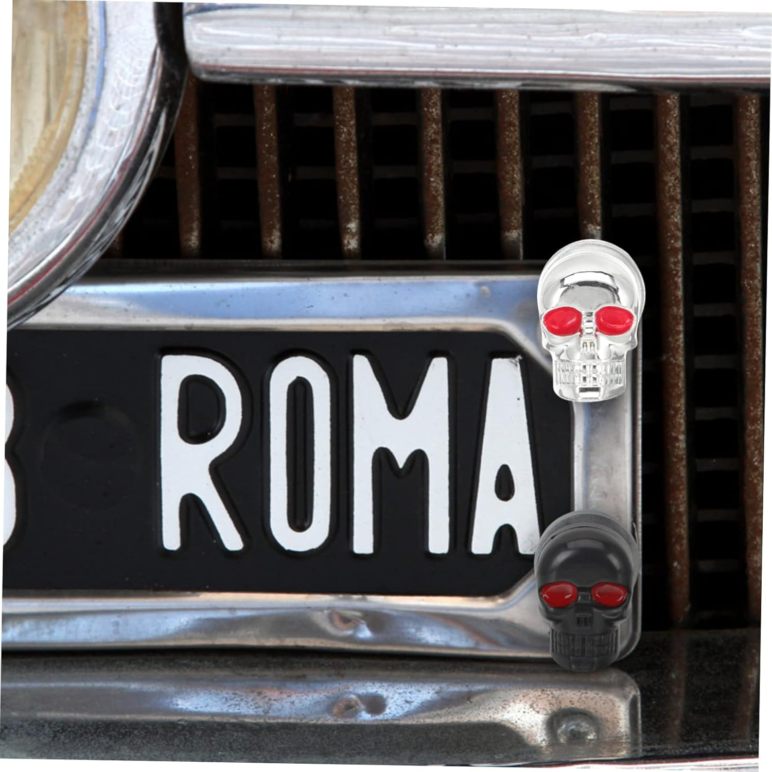 GRIRIW 6Pcs Skull Motorbike License Plate Screws Motorcycle Modification Fasteners Easy Install Nuts Washers Plated Finish for Motorbike Truck image number 6