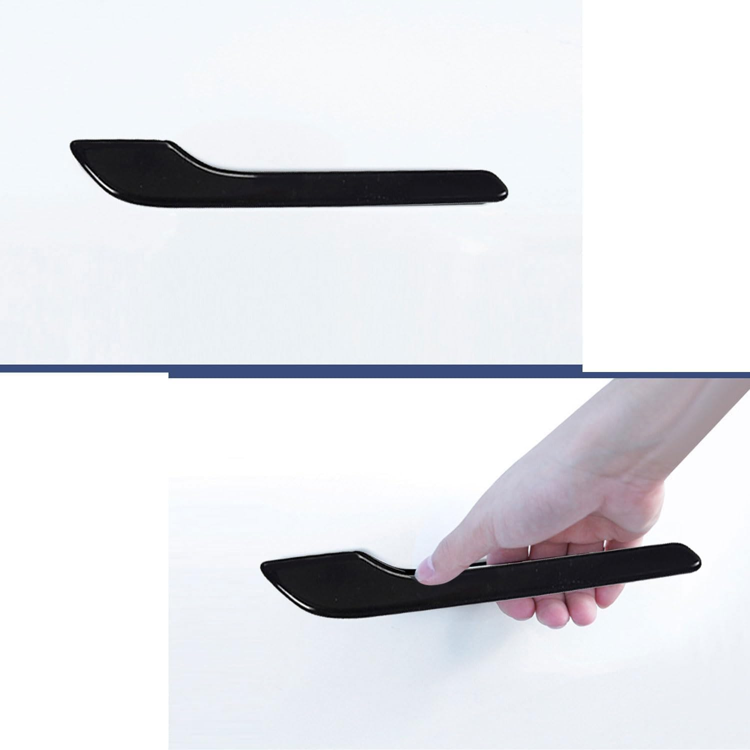 Suleto Car Handle Cover Compatible with Tesla Model 3/Y, Door Handle Cover Wrap Sticker Decoration Stylish for Model 3/Y 2017-2023 Car Door Handles Wrap Cover Car Accessories 4PCS - Glossy Black image number 1