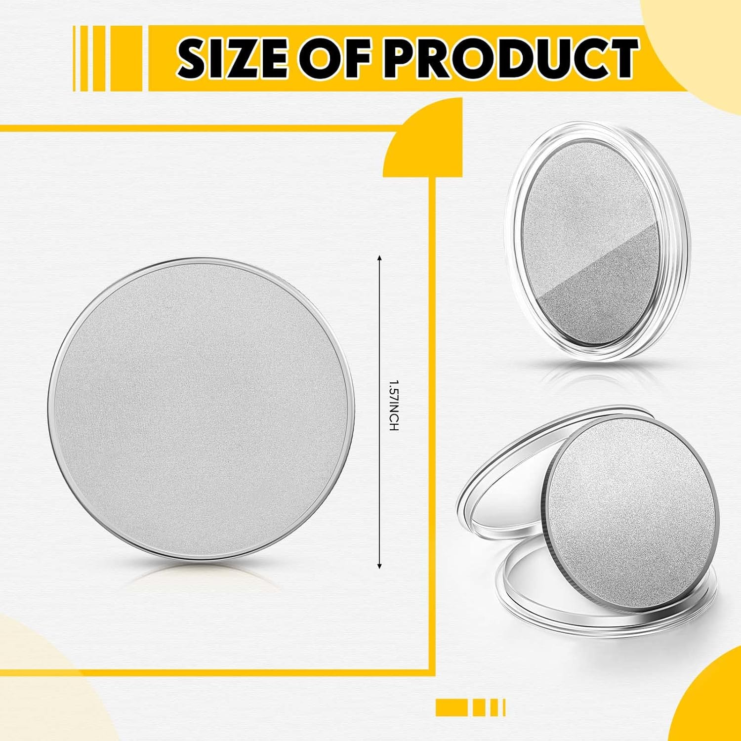 Yinkin 10 Pieces Blank Challenge Coin Threaded Edged 40 Mm with Acrylic Protection Box Laser Engravable Pattern for DIY Crafts Birthday Travel Commemorative Collection image number 5