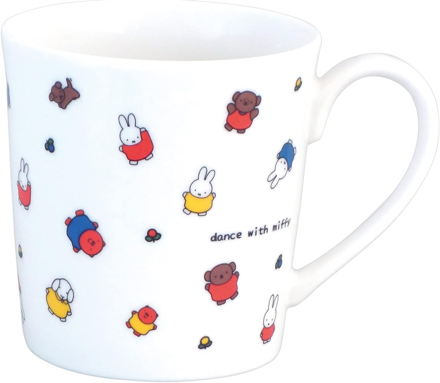 Kaneshotouki 208181 Dick Bruna Miffy Mug, Plenty of Large, Approx. 11.8 Fl Oz (350 Ml), Red Flower, Made in Japan image number 4