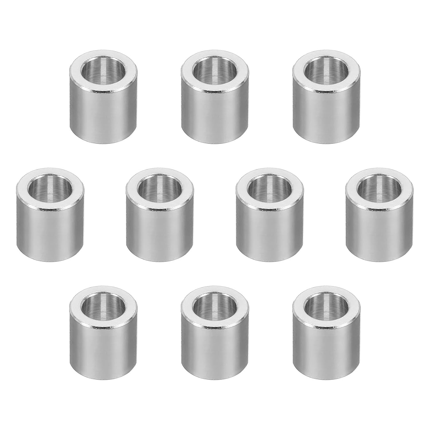 MAEZOE 10-Pack M6 Stainless Steel Spacers, Metal Spacer 6.2Mm ID X 10Mm OD X 10Mm L Spacer Screw Standoff round for 1/4" or M6 Screw Bolts image number 6