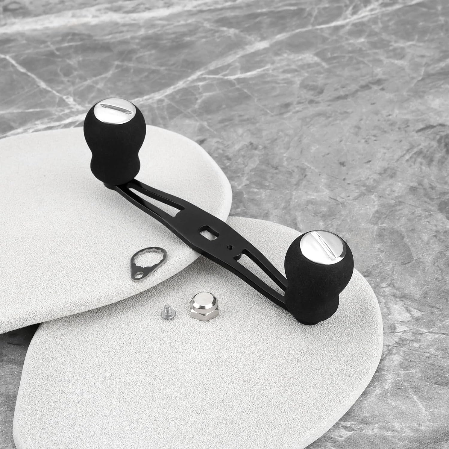 LT Easiyl 1PC Fishing Reel Handle with EVA Handle Compatible with Abu Garcia Daiwa Baitcasting Reel Left or Right Side Installation Fishing Baitcast Reel Handle Rocker image number 3