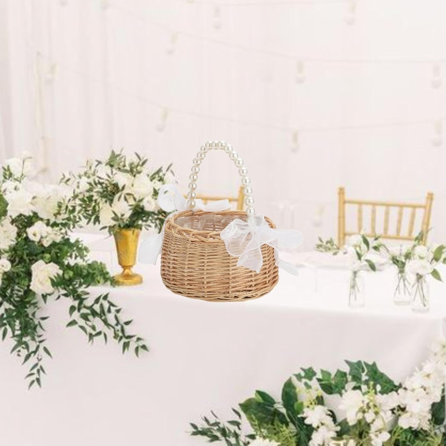 Elegant Flower Girl Basket for Wedding Ceremony image number 4