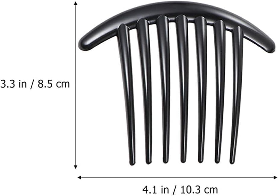 7 Tooth French Twist Comb, 3PCS Plastic Hair Clip, Hair Side Combs, Hair Accessory for Women Girls, Hair Clip Comb Accessories (Black and Brown) image number 2