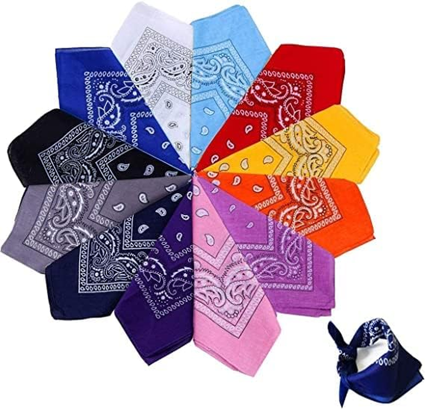 12Pcs Bandanas with Original Paisley Pattern Colour of Choice Headwear/Hair image number 2