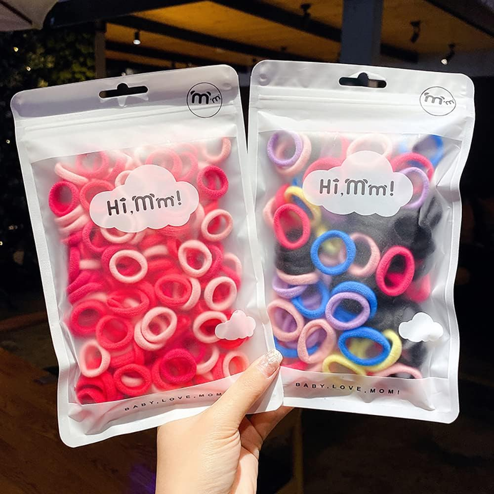 50Pcs Girls Mini Hair Ties Elastic Hairbands Kids Cute Baby Shower 04 Candy Selection image number 2