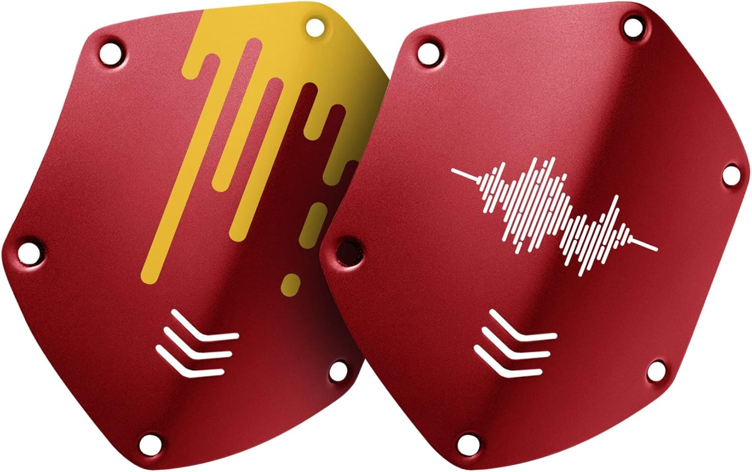 V-Moda M-200 Custom Shield Kit (2 Shields) - Adults (DJ) - Unisex - Headphone Accessory - Customization Kit - Laser Red image number 3