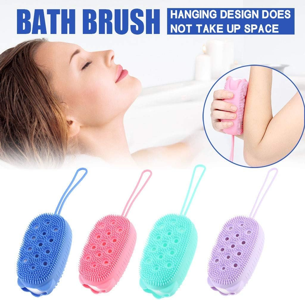 CLOUDTAIL CHOICE New Bubble Bath Brush Quick Foaming Bath Brush Scrubbing Brushes Soft Rubbing Massage Bubble Body Cleaner Silicone Bathroom 1Pcs (Multi Color) image number 6