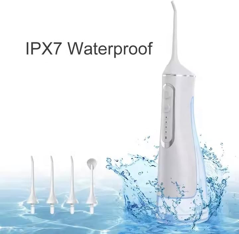 Portable Cordless Oral Teeth Irrigator &ndash; Rechargeable Water Flosser with 320Ml Tank, IPX7 Waterproof, Type-C USB Charging &ndash; 1400&ndash;1800 Pulses/Min &ndash; Dental Cleaner for Travel, Braces, and Implants image number 4