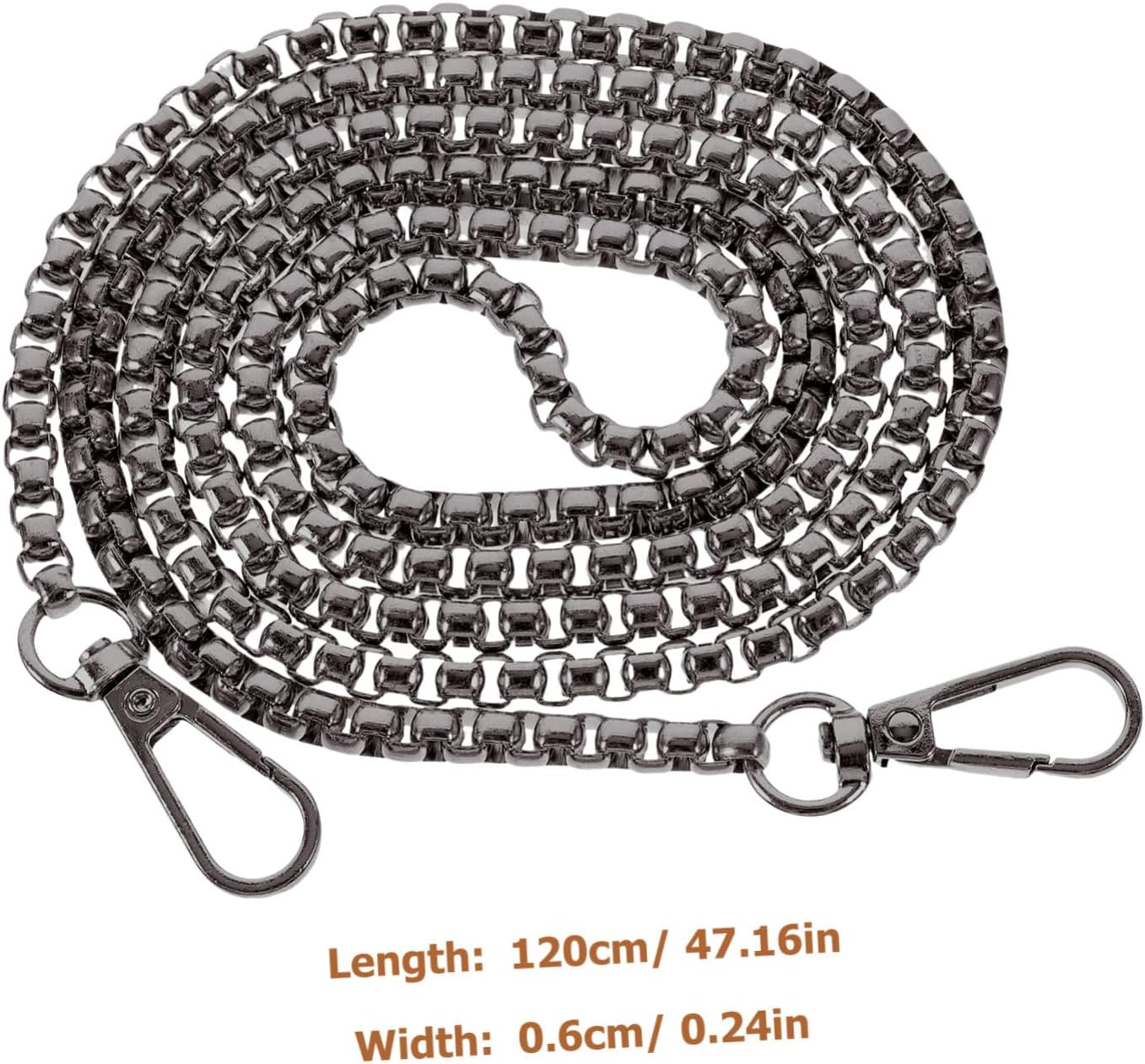 Removable Metal Purse Chain for DIY Handbag Replacement Shoulder Bag Strap Stylish Bag Decoration for Women Present Occasion - Silver image number 7