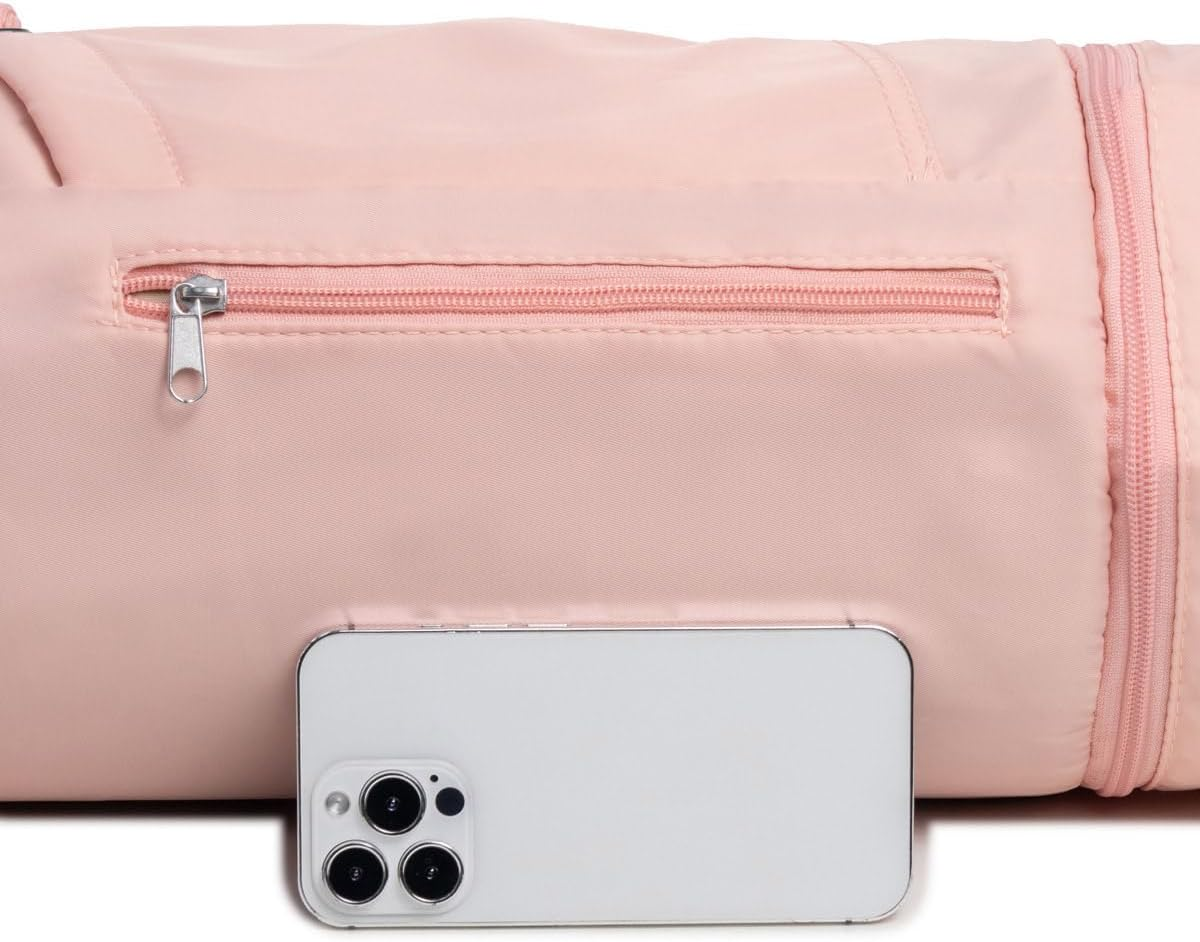 AIMALL Yoga Mat Portable Backpack, Multifunctional Travel Sports Fitness Bag, 75X19Cm (29.5X7.5 Inches), Beige, Pink, or Black - Beige image number 6