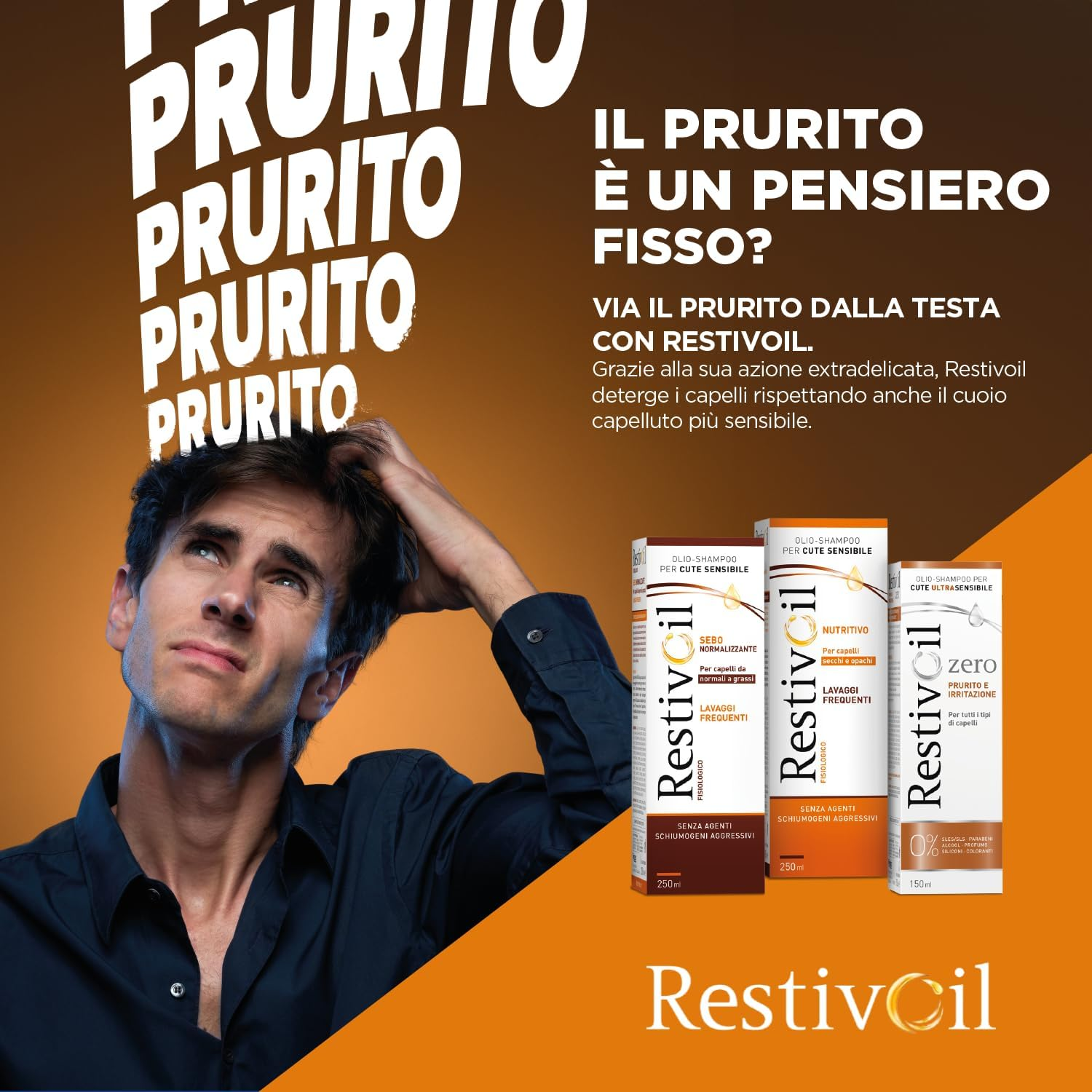Restivoil Physiological Care Shampoo for Hair, Physiological Oil with Moisturising Effect, Protects and Repairs, for Normal to Oily Hair, 400 Ml image number 4