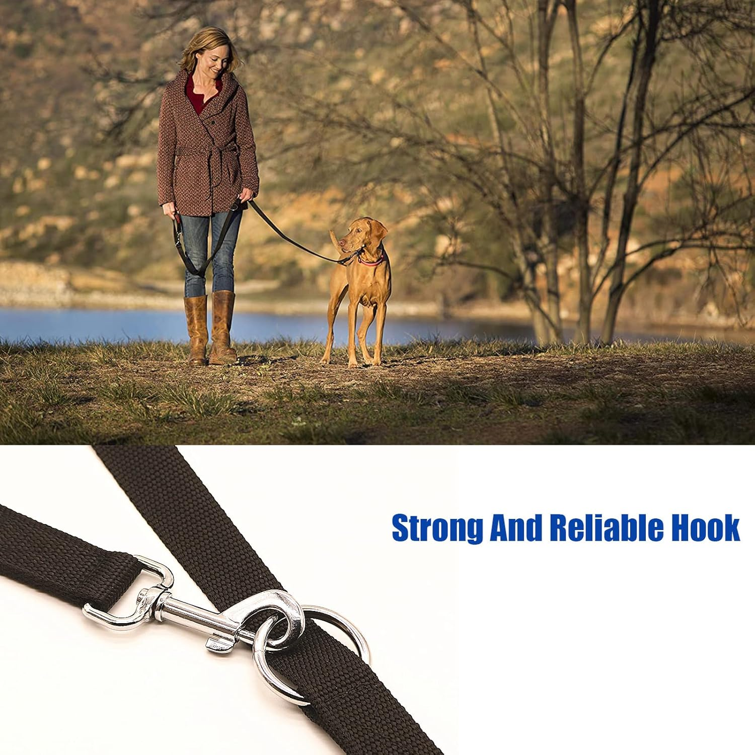 Dog Leash Multifunctional Dog Training Leads 8Ft Double Leash for Puppy image number 2
