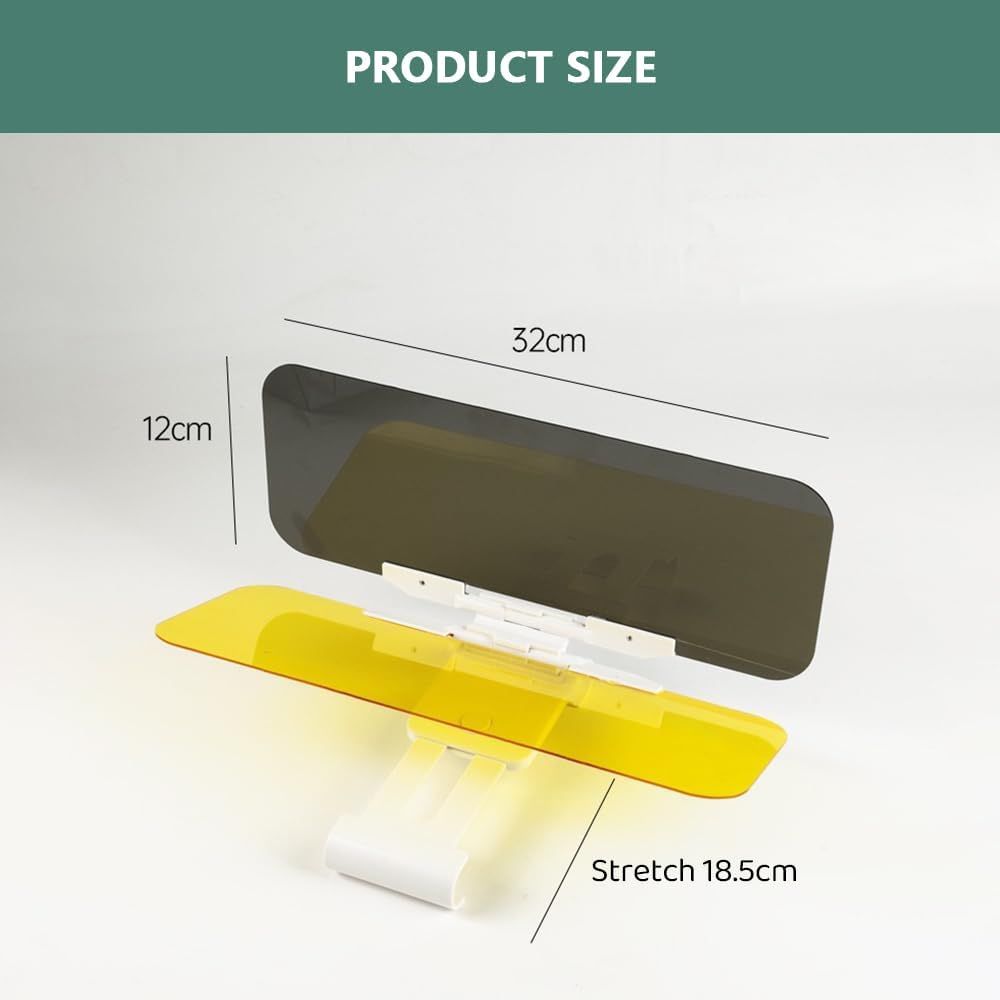 Sun Visor Extender for Car &ndash; Universal Anti-Glare Polarized Visor Extension, Adjustable Sun Blocker for UV & Glare Protection, Easy to Install for Safe Driving image number 2