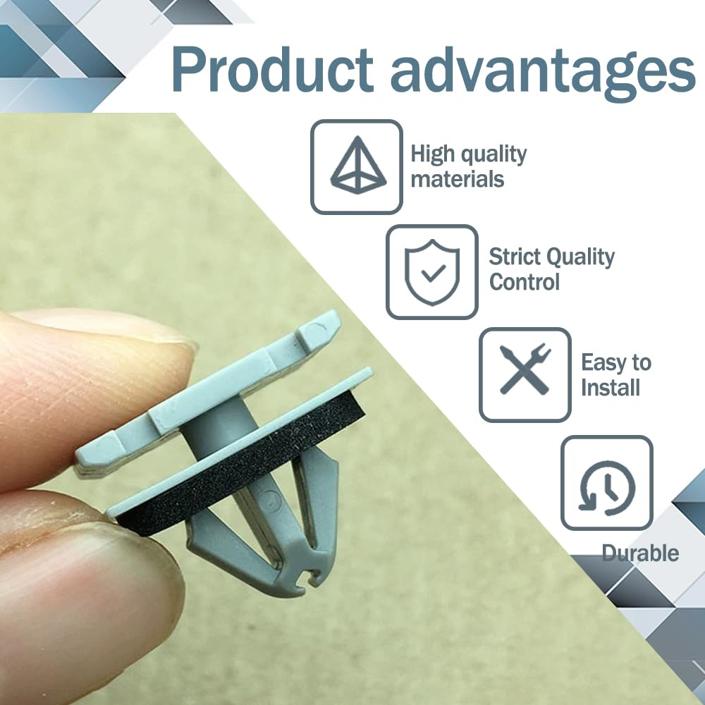 20PCS Wheel Flair Mounting Clip Rocker Moulding Fender Clip with Sealer, Fender Trim Clips, Wheel Flare Clips Compatible with Jeep Cherokee Compass, Replace OEM #68271803AA 68395627AA 11571175 image number 1