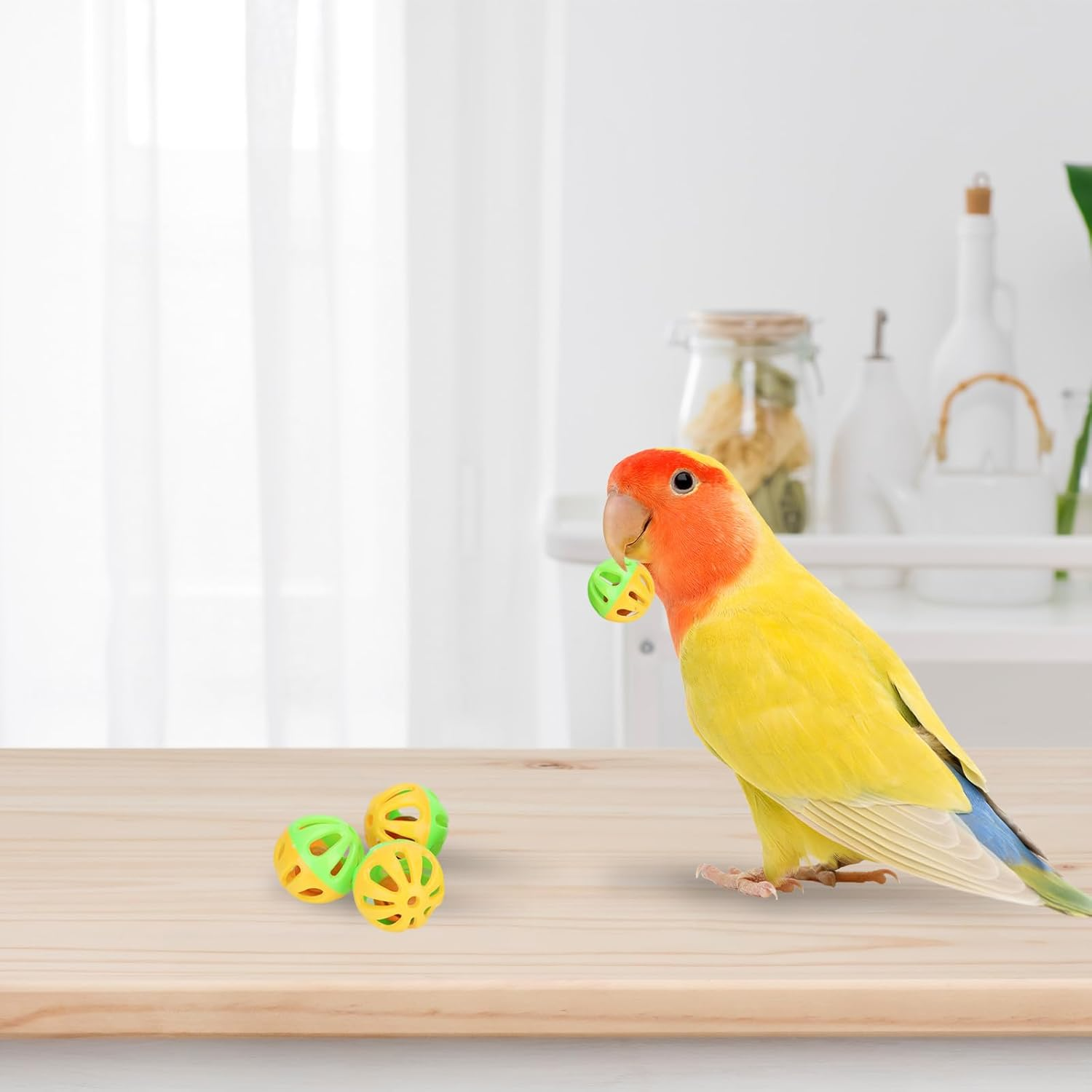 12Pcs Bird Swing Set, Bird Toys for Parakeets Bird Swing Standing Chewing Toys Hammock Climbing Ladder Bird Cage Accessories for Cockatiel Budgie Conure Mynah Lovebird image number 2