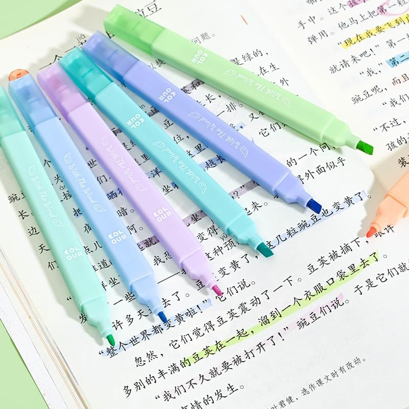 Aesthetic Cute Highlighters, 12Pcs Highlighters Assorted Colors Quick Dry Marking Pens Bible Highlighters and Pens image number 1