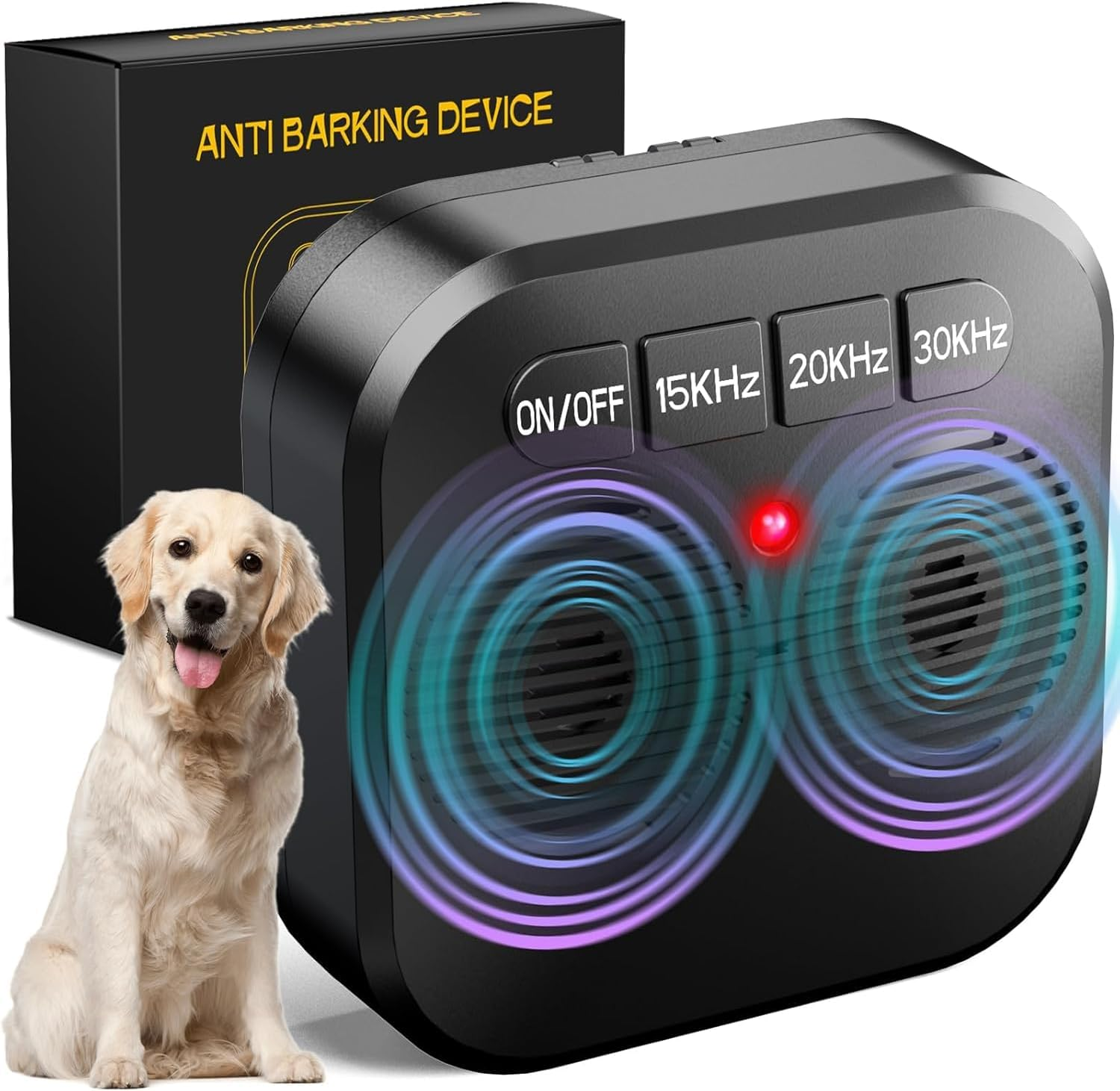 Anti Barking Device for Dogs, Ultrasonic Dog Bark Control with 3 Adjustable Modes, Rechargeable anti Bark Box, Dog Barking Ultrasonic Safe&Effective Indoor/Outdoor (Anti Barking Device) image number 1
