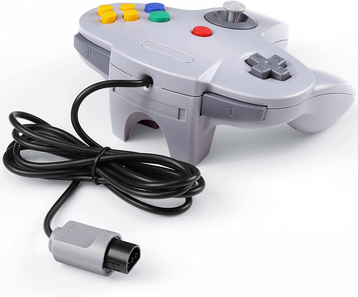 2 Pack N64 Controller, FISUPER Wired Classic Game Controller Gamepad Joystick for N64 Console (Gray) image number 5