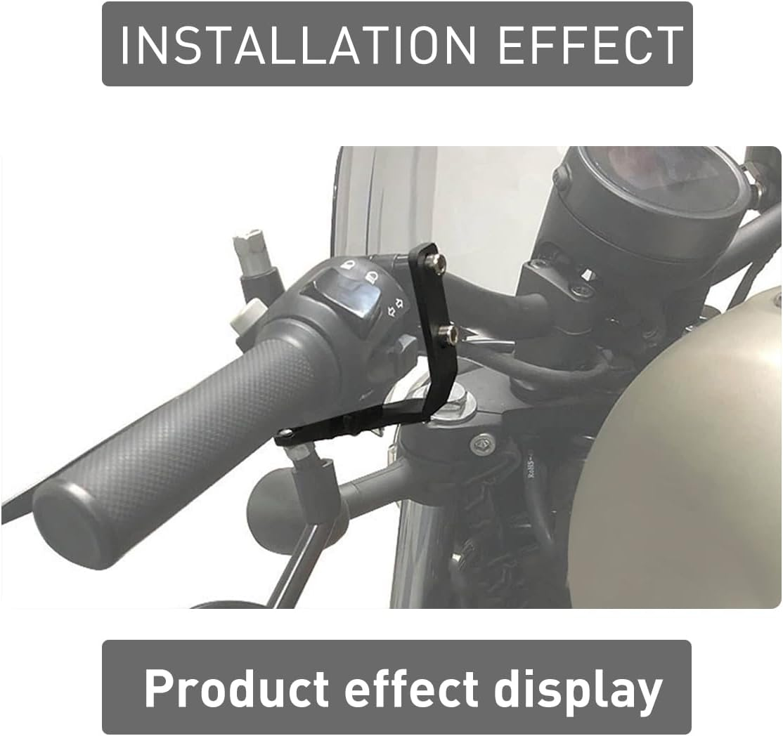 CMX500 2025 Motorcycle Rearview Mirror down Bracket Handlebar Rear View Side Mirror Bracket Compatible with Rebel CMX500 CMX300 CMX250 2017-2023-2024-2025 Rebel 500 300 250 2017-2025 image number 2