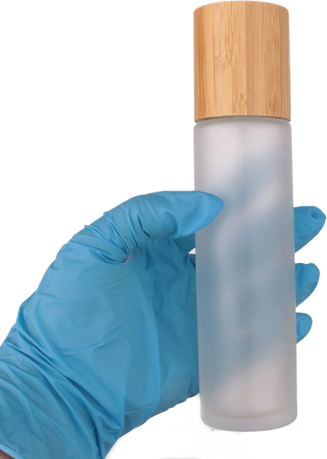 COSIDEA 4 Pcs Empty 4Oz /120Ml Bamboo Lid Frosted Glass Spray Bottle with Fine Mist Despenser Head for Liquid Perfume Toiletries Containers, Toner Bottles image number 3