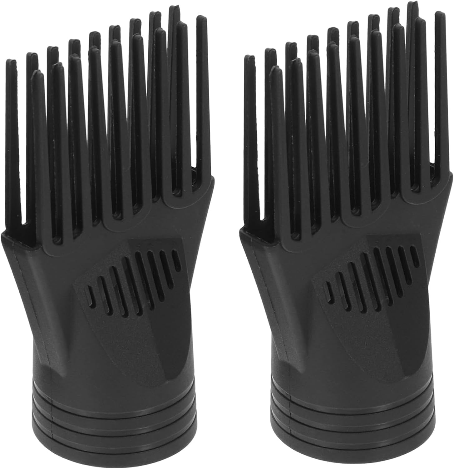 2Pcs Hair Dryer Comb Universal Blow Dryer Pick Goo Blow Dryer Comb Attachment Holder Nozzles Hair Dryer Pick Comb Attachment Curly Hair Diffuser Blow Dryer Attachment Plastic Black