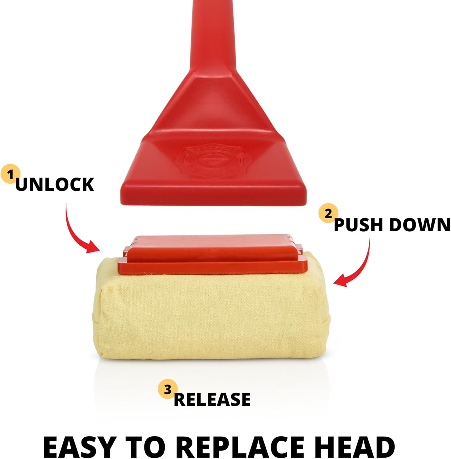 Grill Rescue BBQ Replaceable Scraper Cleaning Head, Bristle Free - Durable and Unique Scraper Tools for Cast Iron or Stainless-Steel Grates, Barbecue Cleaner (Replaceable Cleaning Head) image number 2