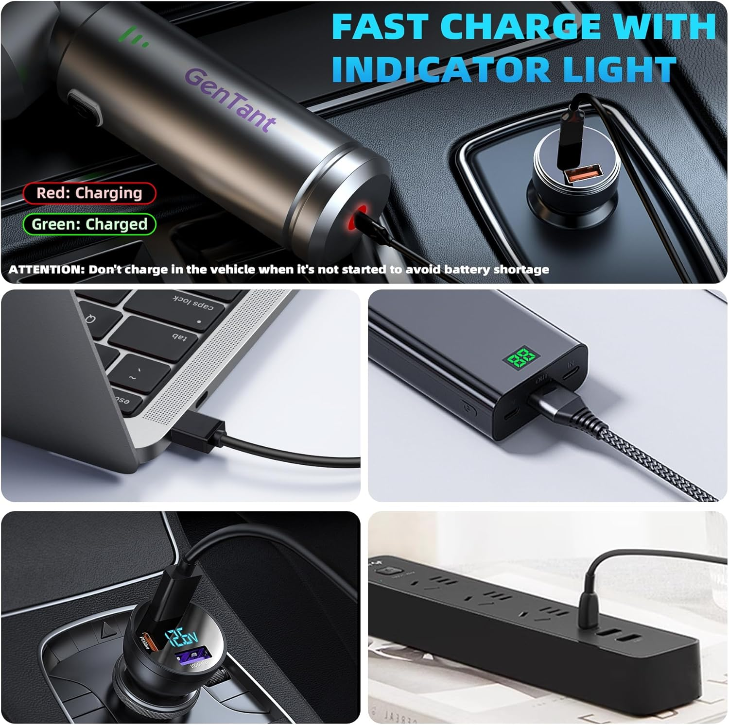 Gentant - Portable Hybrid Electric Vacuum Cleaner for Home and Office, Small image number 1